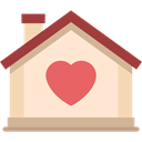 love, romantic, buildings, residence, real estate, Home, house, Heart BlanchedAlmond icon