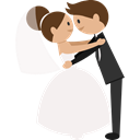 Wedding Couple, groom, Bride, people, romantic WhiteSmoke icon