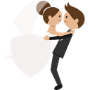 people, Wedding Couple, Bride, groom, romantic WhiteSmoke icon