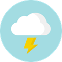 Cloud, Elements, Atmospheric, weather, Storm, meteorology LightBlue icon