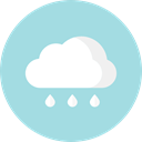 Atmospheric, meteorology, weather, Cloud, Rain, Elements LightBlue icon