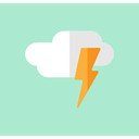 meteorology, weather, Atmospheric, Storm PowderBlue icon