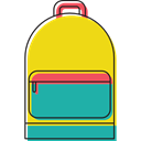 luggage, travel, baggage, Backpack, Bags Gold icon