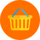 shopping basket, online store, commerce, Shopping Store, Supermarket DarkOrange icon