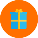 surprise, Christmas Presents, signs, gift, birthday, present DarkOrange icon