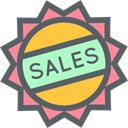 Badge, Sales, online store, sticker, commerce, Badges DimGray icon