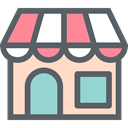 Coffee Shop, Restaurant, Business, store, Shop, buildings DimGray icon
