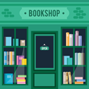 buildings, Business, Book Shop, Shop DarkSlateGray icon