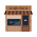 Business, Shop, Coffee Shop, buildings RosyBrown icon