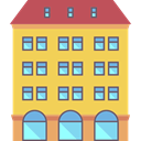 vacations, Hostel, Holidays, buildings, hotel SandyBrown icon