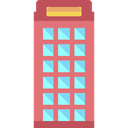 Communication, Phone Booth, phone call, technology, Telephone Box LightCoral icon