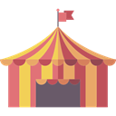 entertainment, Tent, Circus, Entertaining, leisure Black icon
