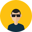 Man, user, people, Business, profile, Avatar Gold icon