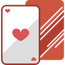 poker, Hearts, Playing Cards, Casino, Cards IndianRed icon