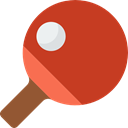 sports, ping pong, equipment, racket, table tennis Firebrick icon
