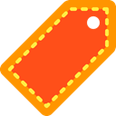 tag, commerce, Label, Price, Shop, price tag, shopping OrangeRed icon