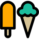 food, Dessert, sweet, Summertime, summer, Ice cream Black icon