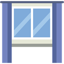decoration, livingroom, Blinds, Curtains, window CornflowerBlue icon