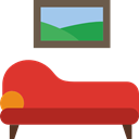 Seat, furniture, relax, couch, livingroom, sofa Crimson icon
