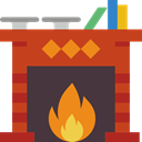 fireplace, winter, warm, living room, Chimney Firebrick icon