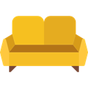 Rest, furniture, relax, couch, sofa Goldenrod icon