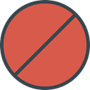 shapes, prohibition, forbidden, cancel, symbol, signs IndianRed icon