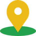 pin, map pointer, Maps And Flags, Map Point, signs, placeholder, Map Location Goldenrod icon