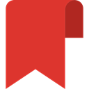 insignia, shapes, Badge, bookmark, interface Crimson icon