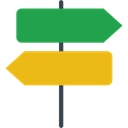 Orientation, directional, Road sign, sign, Panel, signs, Direction Goldenrod icon