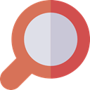 magnifying glass, detective, Loupe, Tools And Utensils, search, zoom IndianRed icon