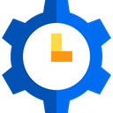 productivity, Clock, time, Tools And Utensils, cogwheel, Efficiency, Gear DodgerBlue icon