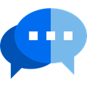 speech bubble, Multimedia, Chat, Communication, interface, Conversation SkyBlue icon