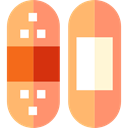 Protection, Wound, medical, heel, Plaster LightSalmon icon