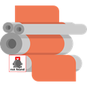 Factory, technology, machine Coral icon