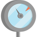 temperature, danger, Measurement, Gauge, Manometer, indicator, Tools And Utensils DarkGray icon
