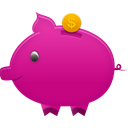 piggy, Bank MediumVioletRed icon