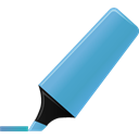 Blue, highlightmarker Black icon