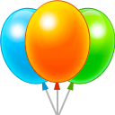 Balloon, xmas DeepSkyBlue icon