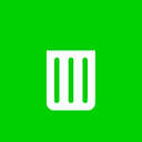 Bin, Empty, recycle Lime icon