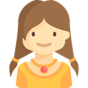 Girl, Avatar, Child, user, profile, people, kid, young Sienna icon