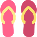 sandals, footwear, fashion, flip flops, Flip flop, Summertime LightCoral icon