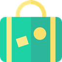 travelling, luggage, suitcase, baggage LightSeaGreen icon