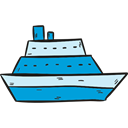 Yacht, ship, Ships, Boat, Cruise, transport Black icon