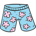 Clothes, Beach, fashion, Summertime, swimsuit SkyBlue icon