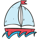 Sailboat, navigation, Boat, sailing boat, transport Lavender icon
