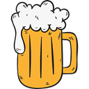 Pint Of Beer, food, Beer Mug, drink, Pint, beer, mug Goldenrod icon