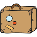 luggage, travelling, suitcase, Tools And Utensils, baggage DarkKhaki icon