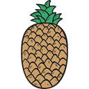 food, Fruit, Foods, fruits, Food And Restaurant, pineapple, pineapples, Healthy Food, natural, organic Black icon