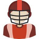American Football Player, people, Sports And Competition, Avatar, athletic, Sporty SaddleBrown icon