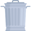 Waste Bin, trash can, Garbage Can, Trash, trash bin, Tools And Utensils, Garbage LightSteelBlue icon